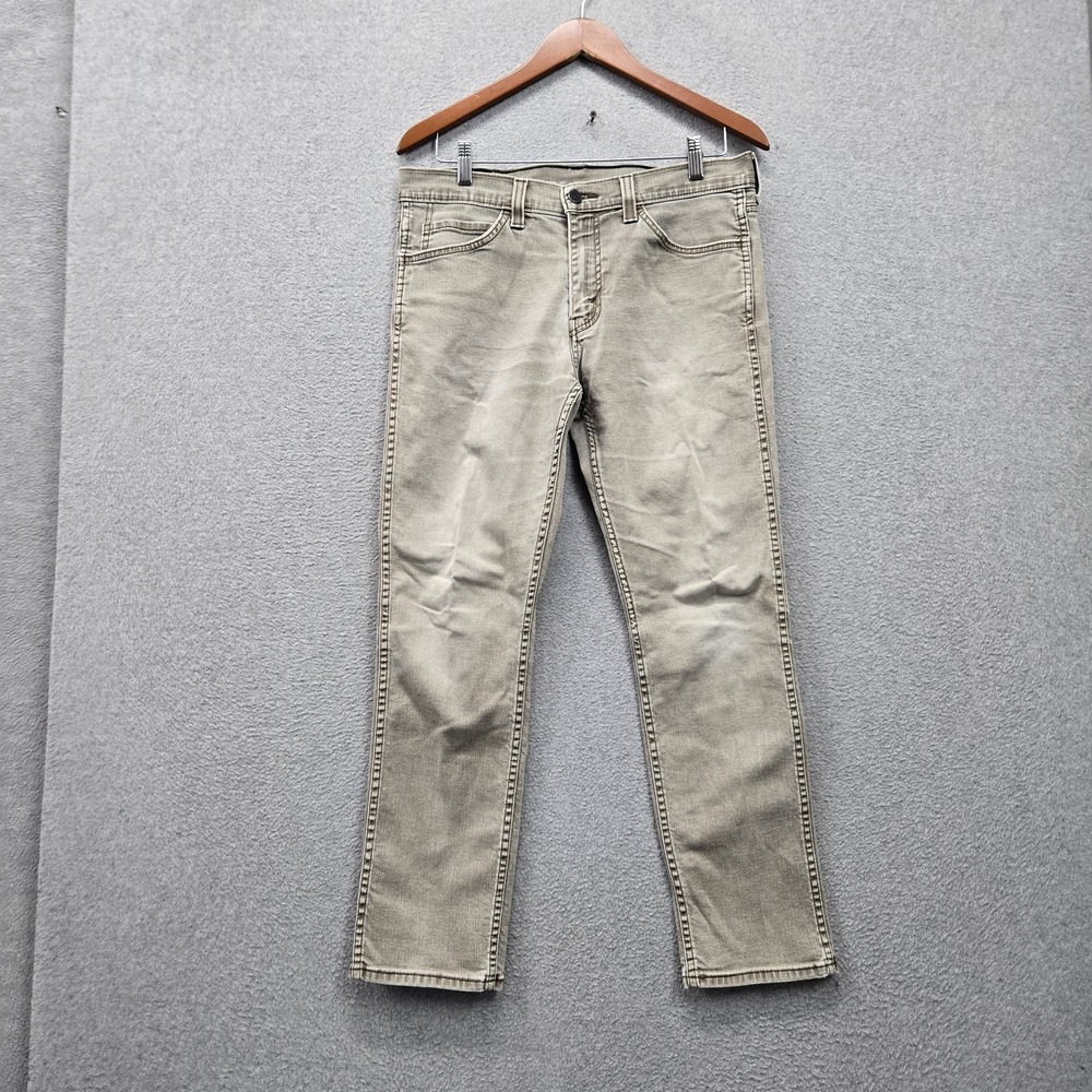 Levi's 511 Men Jeans 33X30 Gray Denim 27" Inseam Slim Straight